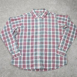 Wrancher Wrangler Pearl Snap Shirt Mens 2XL XXL  Pink/Blue w/Gold Metallic Strip